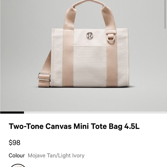 Beige Canvas Shoulder Bag - Picture 8 of 8